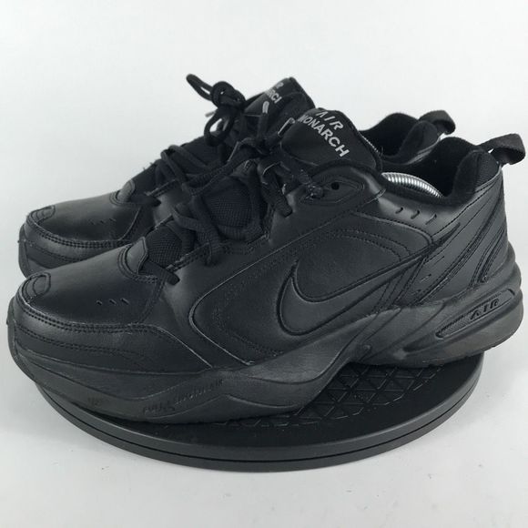 Nike Other - Nike Air Monarch IV Triple Black Comfort Walking Shoes 415445-001 Mens Size 11.5